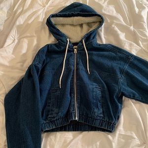 Pacsun Jean low cropped thermal jacket